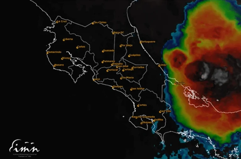 Alerta meteorológica: Fuertes lluvias y tormentas en Costa Rica